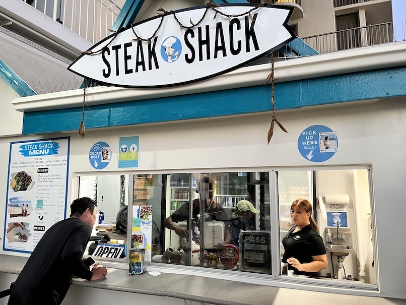 ステーキシャックの注文カウンター