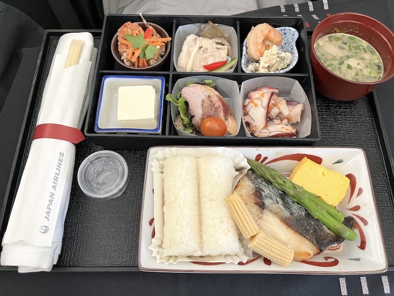 JALハワイビジネスクラス：機内食（和食1）