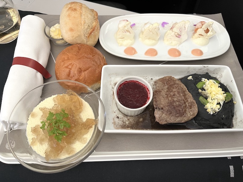 JALハワイビジネスクラス：機内食（洋食1）