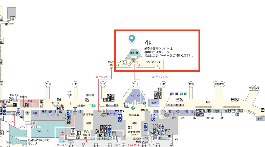 TAIT Loungeの地図（羽田国際空港）