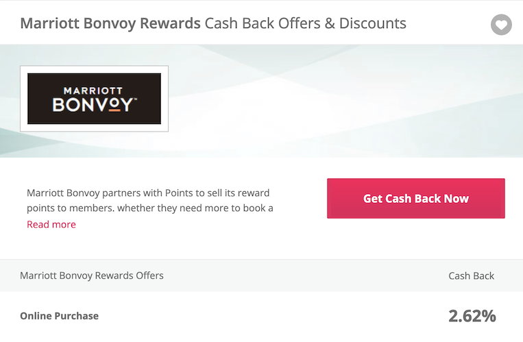 TopCashback「Marriott Bonvoy Rewards」