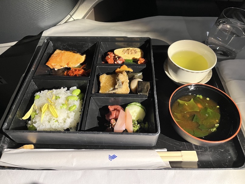 シンガポール航空 ビジネスクラス：機内食（和食：全体像）
