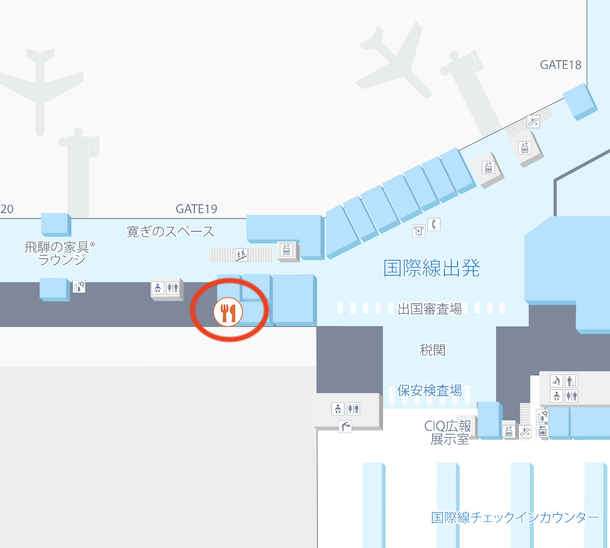 中部国際空港：海膳空膳の地図