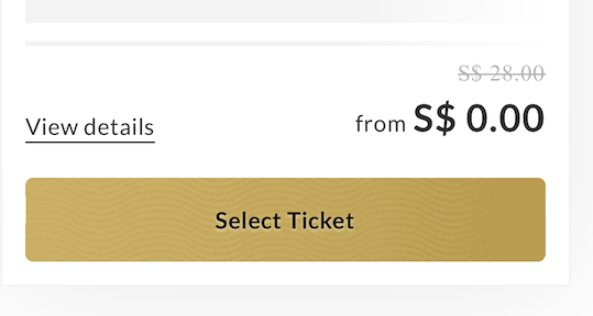 アトラクションチケットの発券手順：Select Ticketを選択