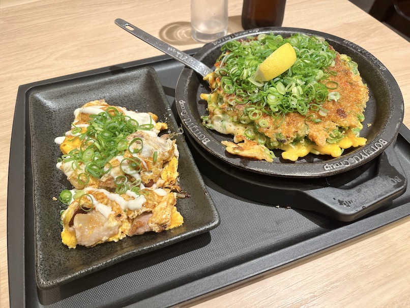 関西空港「ぼてぢゅう」：実食（とんぺい焼きとねき焼き）