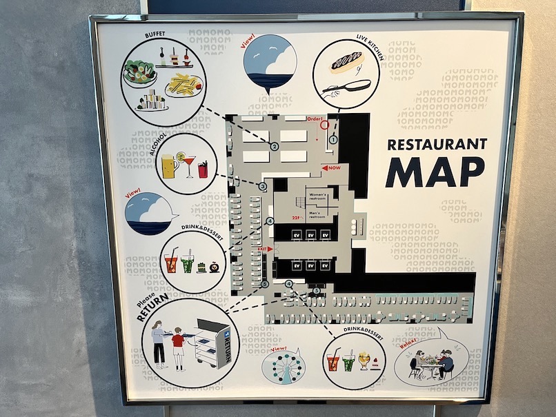 OMO関西空港の朝食：全体像（マップ）