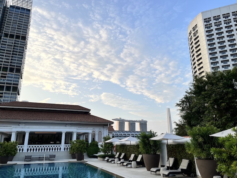 ラッフルズホテル（シンガポール）のプール：眺望