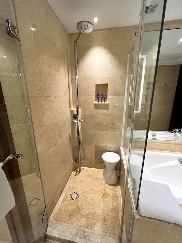 フラトンホテル（シンガポール）の客室：バスルーム（シャワー）