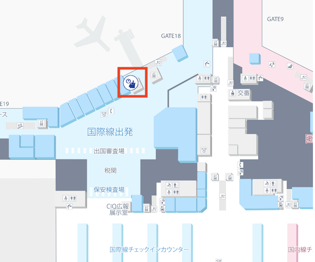 中部国際空港：Plaza Premium Loungeの地図
