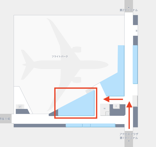 中部国際空港「THE PIKE BREWING」の場所（マップ）