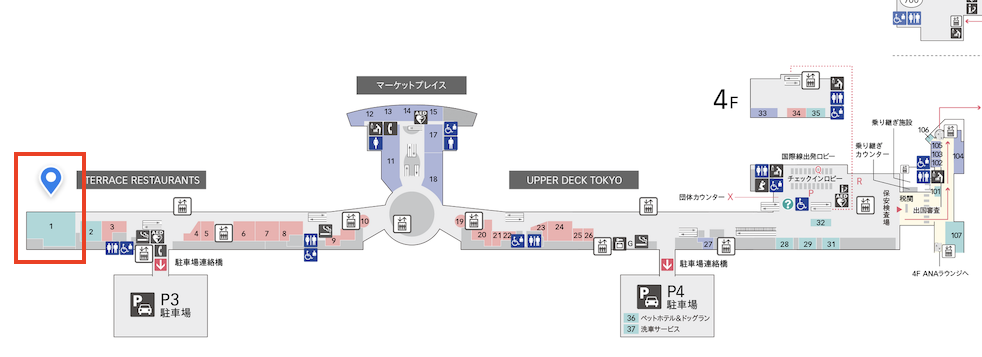 Power Lounge Centralの地図（羽田国際空港）