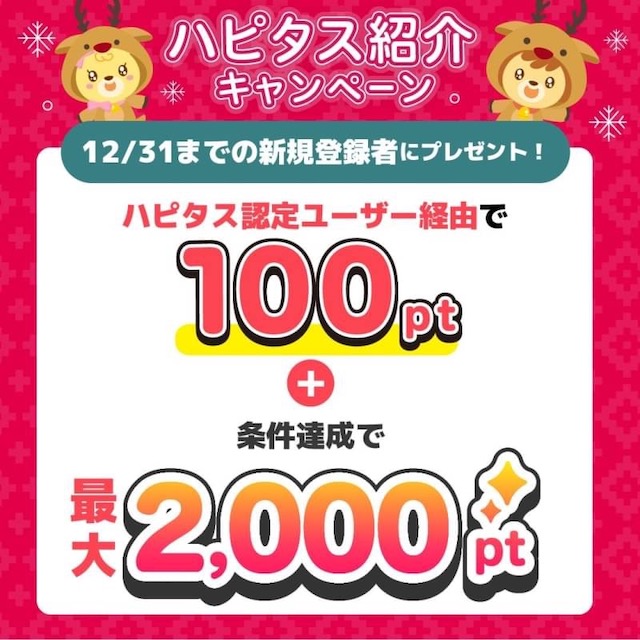 ハピタス紹介バナー（12月）