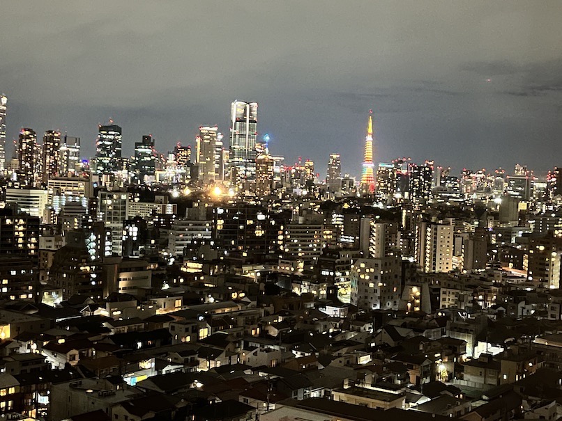 ウェスティンホテル東京の客室：眺望（夜景）