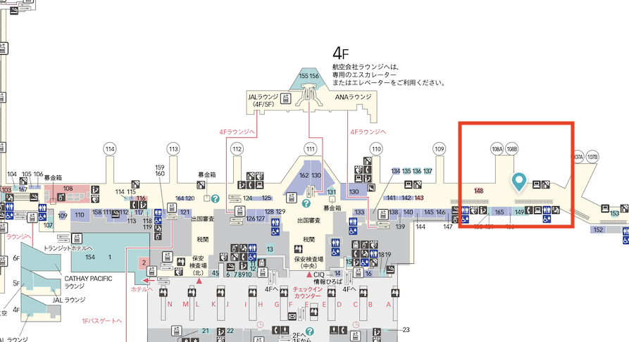 羽田空港第3ターミナル「SKY LOUNGE SOUTH」の地図