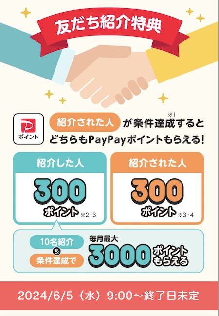 PayPayの友達紹介キャンペーン（2024年6月）：概要