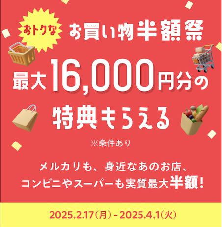 メルカードの入会キャンペーン（公式サイト）：概要