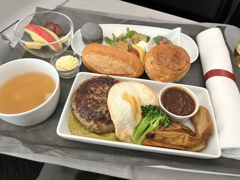 JALビジネスクラス「機内食（洋食）」