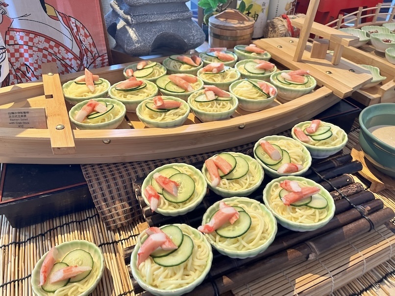 ペニンシュラ香港の朝食：ビュッフェ（蕎麦）