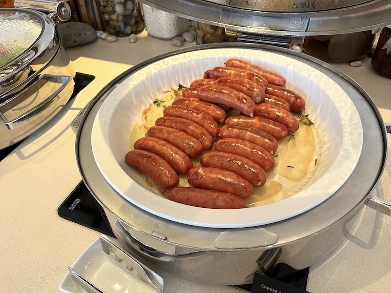 ペニンシュラ香港の朝食：ビュッフェ（ソーセージ）