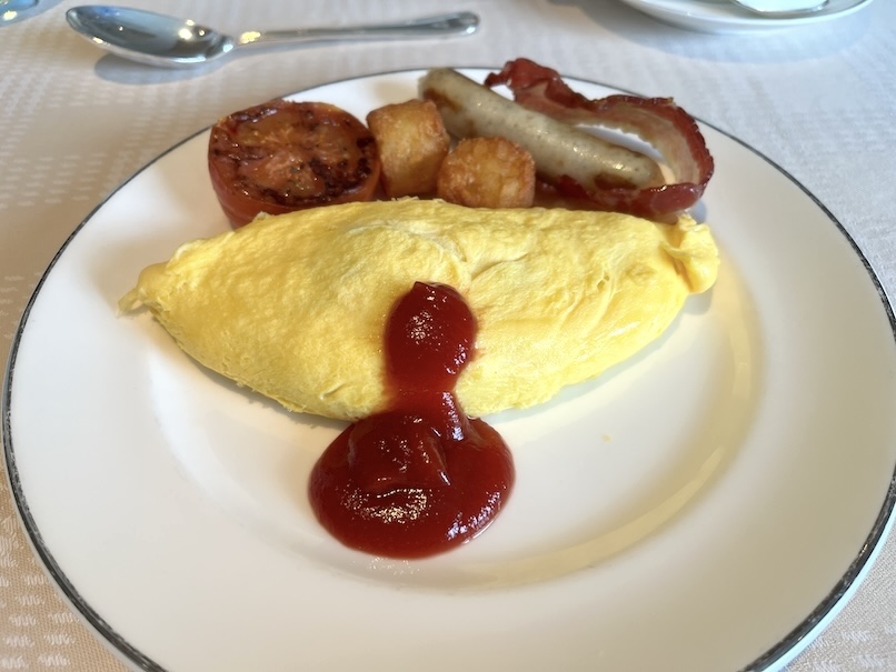ペニンシュラ香港の朝食：実食（オムレツ）
