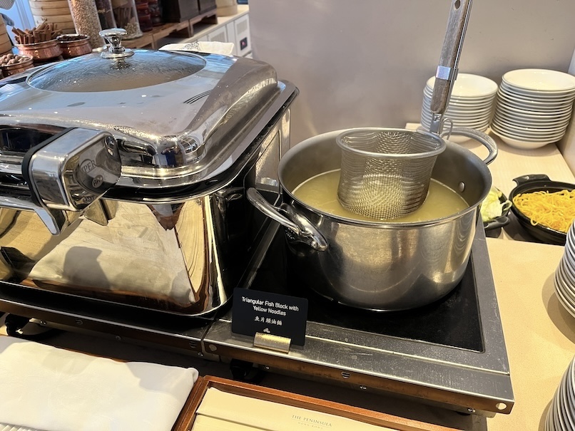 ペニンシュラ香港の朝食：ビュッフェ（ヌードルステーション）