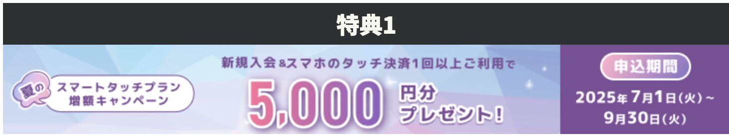 三井住友カード ナンバーレス（NL）の入会キャンペーン：5,000円相当プレゼント