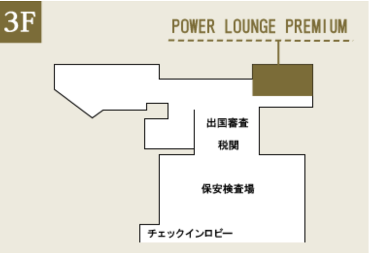 パワーラウンジプレミアムの地図(出典:アプラスカード)