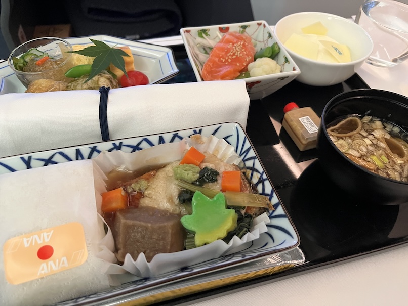 ANAビジネスクラスの機内食（和食）