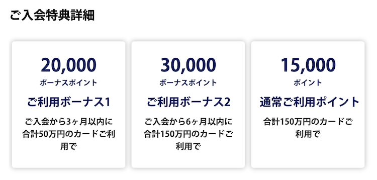 アメックスゴールドプリファードの入会キャンペーン（特典詳細）