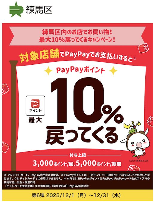 あなたの街を応援キャンペーン「東京都練馬区の例」