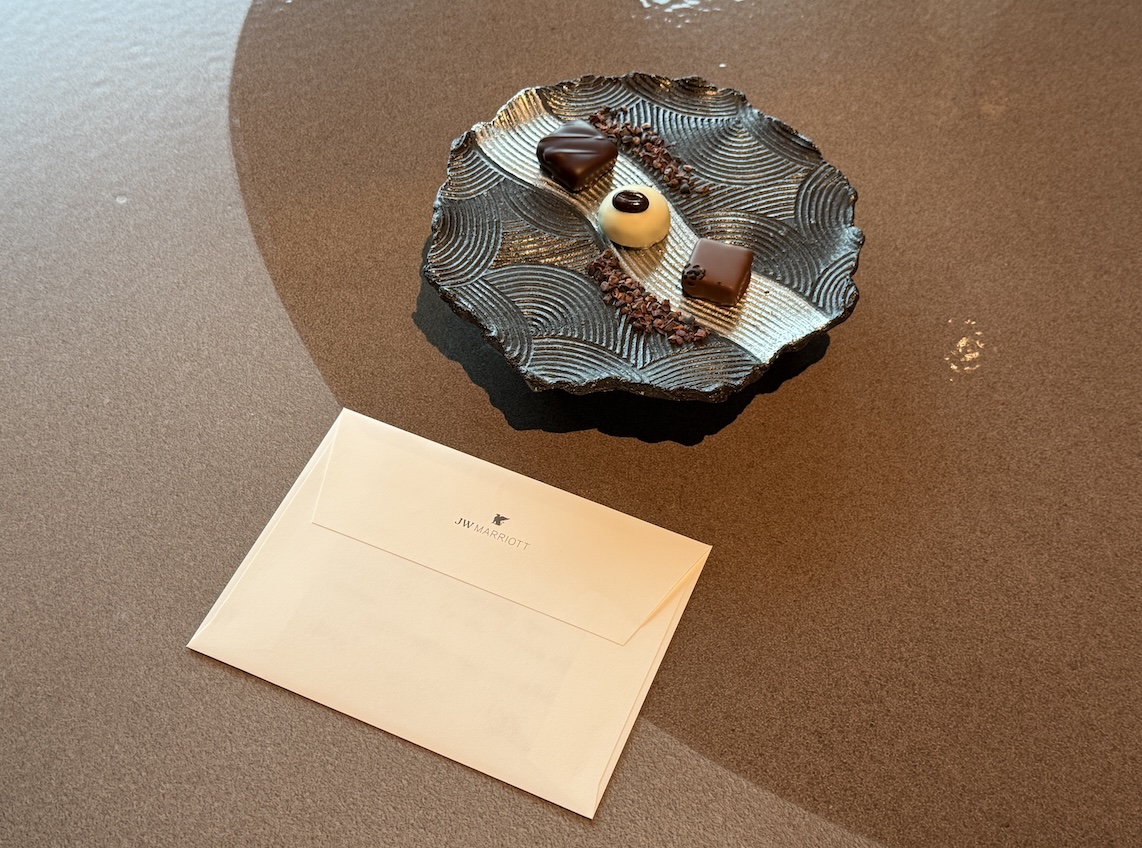 JWマリオットホテルの客室：ウェルカムギフト