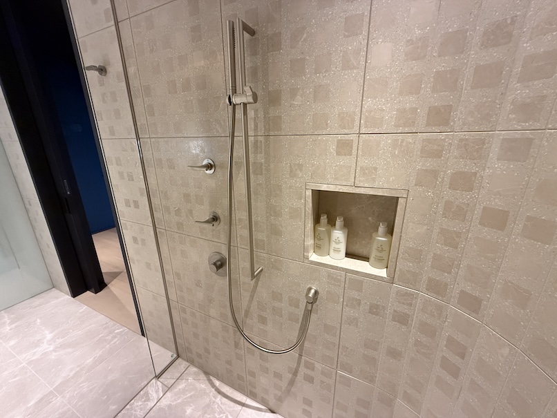 JWマリオットホテルの客室：バスルーム（ハンドシャワー）