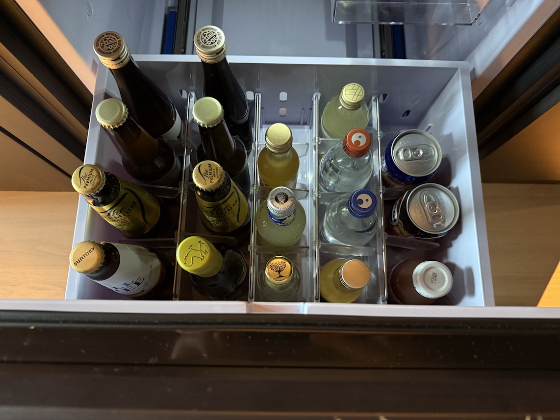 JWマリオットホテルの客室：ミニバー（冷蔵庫）