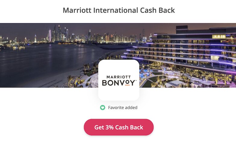 TopCashback「Marriott」