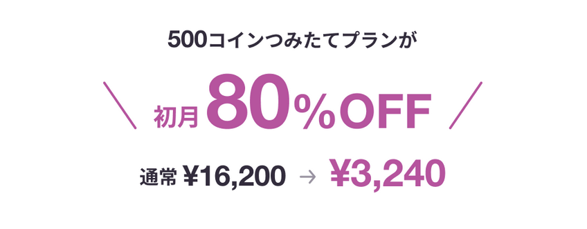 HafH（ハフ）の入会キャンペーン特典1：初月80％オフ