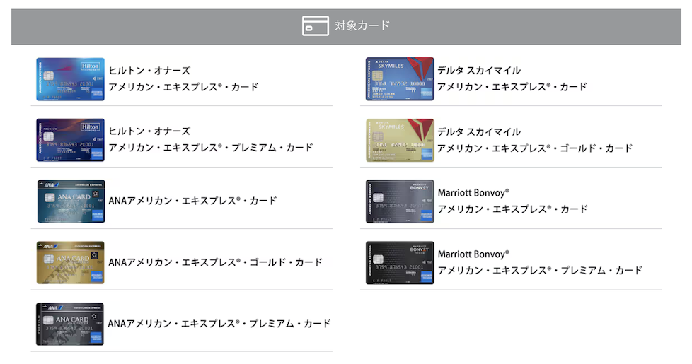アメックス「事業決済でポイント付与対象外の提携カード」