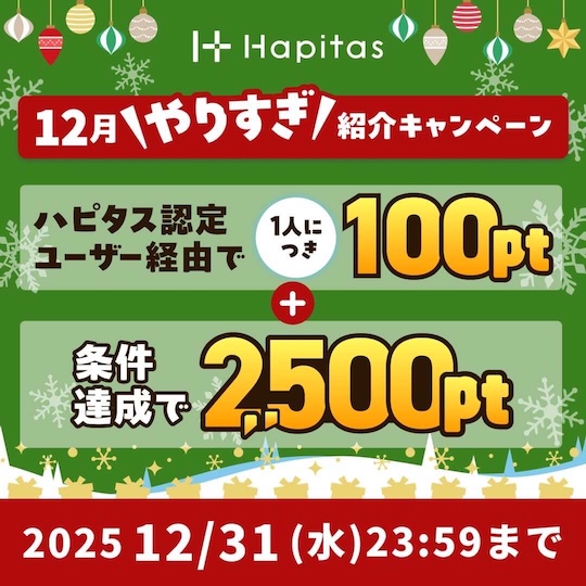 ハピタス紹介バナー（2025年12月）