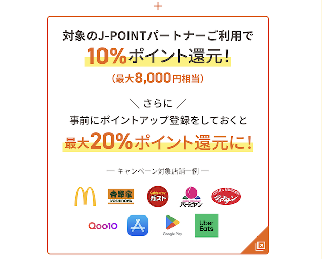 「JCBカードS」の新規入会キャンペーン：特典内訳2