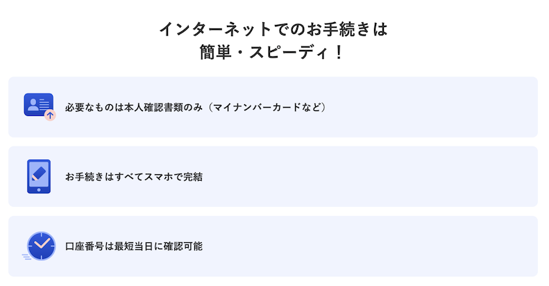 みずほ銀行の口座開設はインターネットで簡単・スピーディー