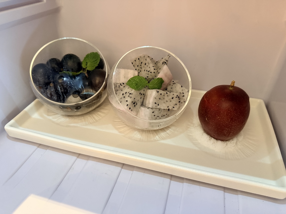 オークラプレステージ台北の客室:ウェルカムギフト(フルーツ)