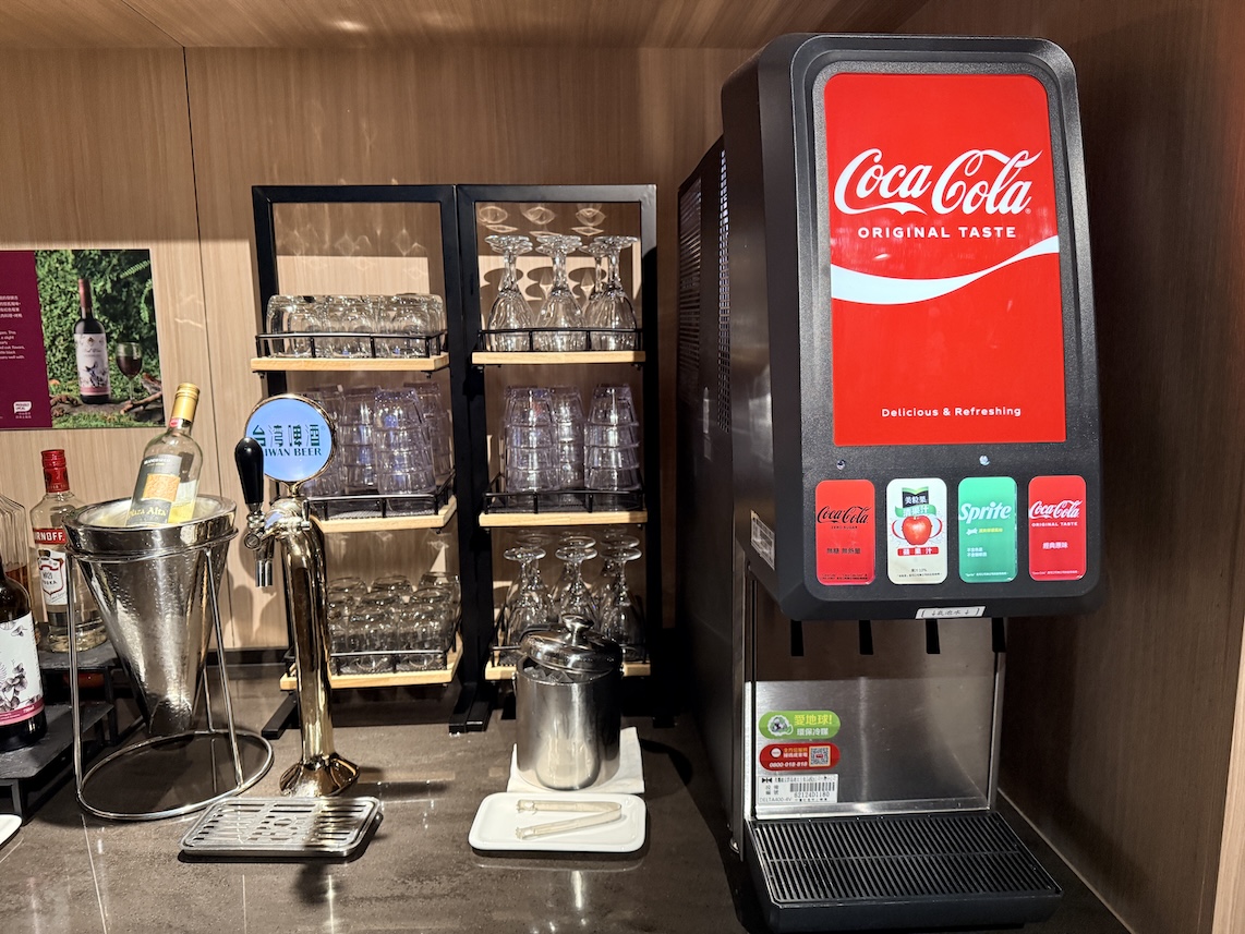 台北松山空港「PLAZA PREMIUM LOUNGE」のドリンク(ソフトドリンク)