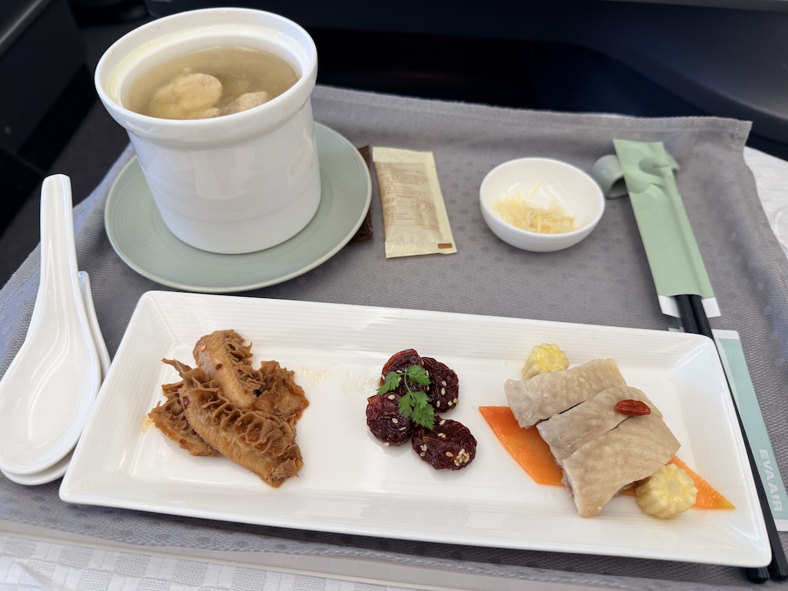 エバー航空ビジネスクラス：機内食（鼎泰豊前菜：往路）