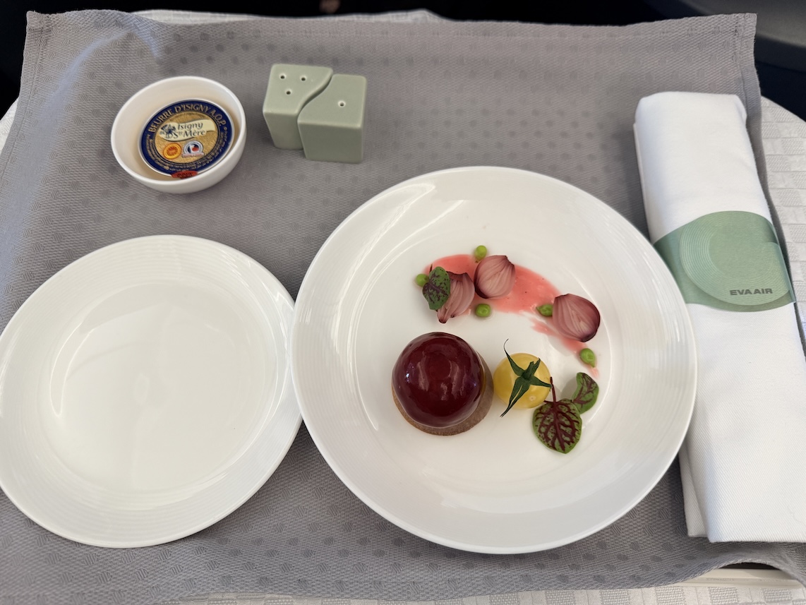 エバー航空ビジネスクラス：機内食（中華前菜：往路）