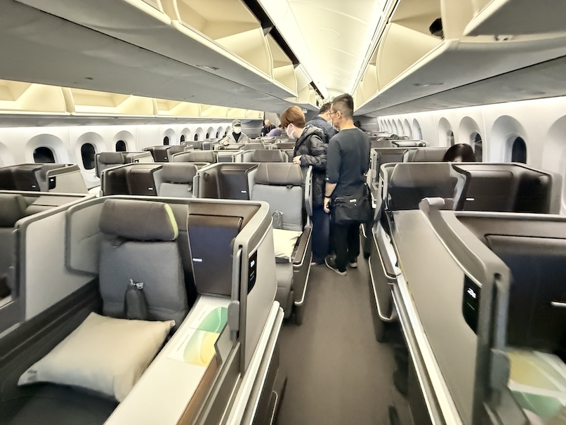 エバー航空ビジネスクラス；座席シート（全体像）