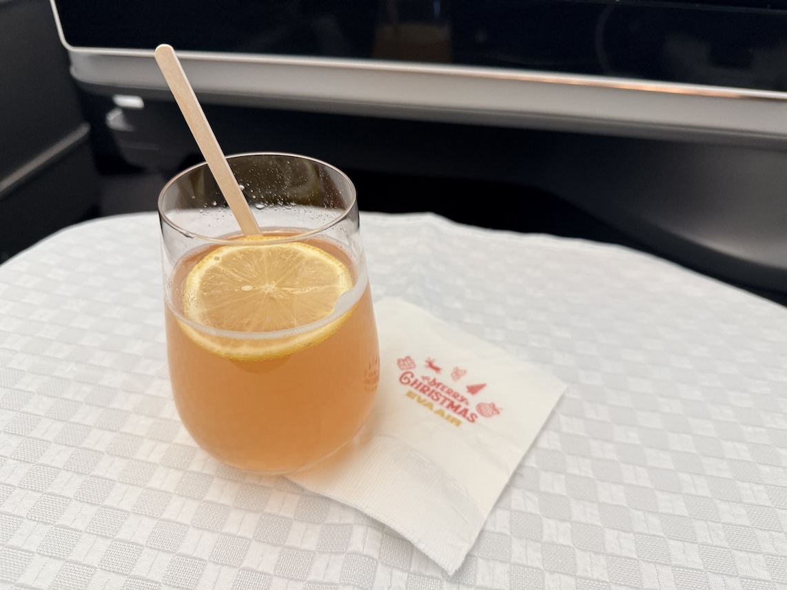 エバー航空ビジネスクラス：ドリンク（モクテル）