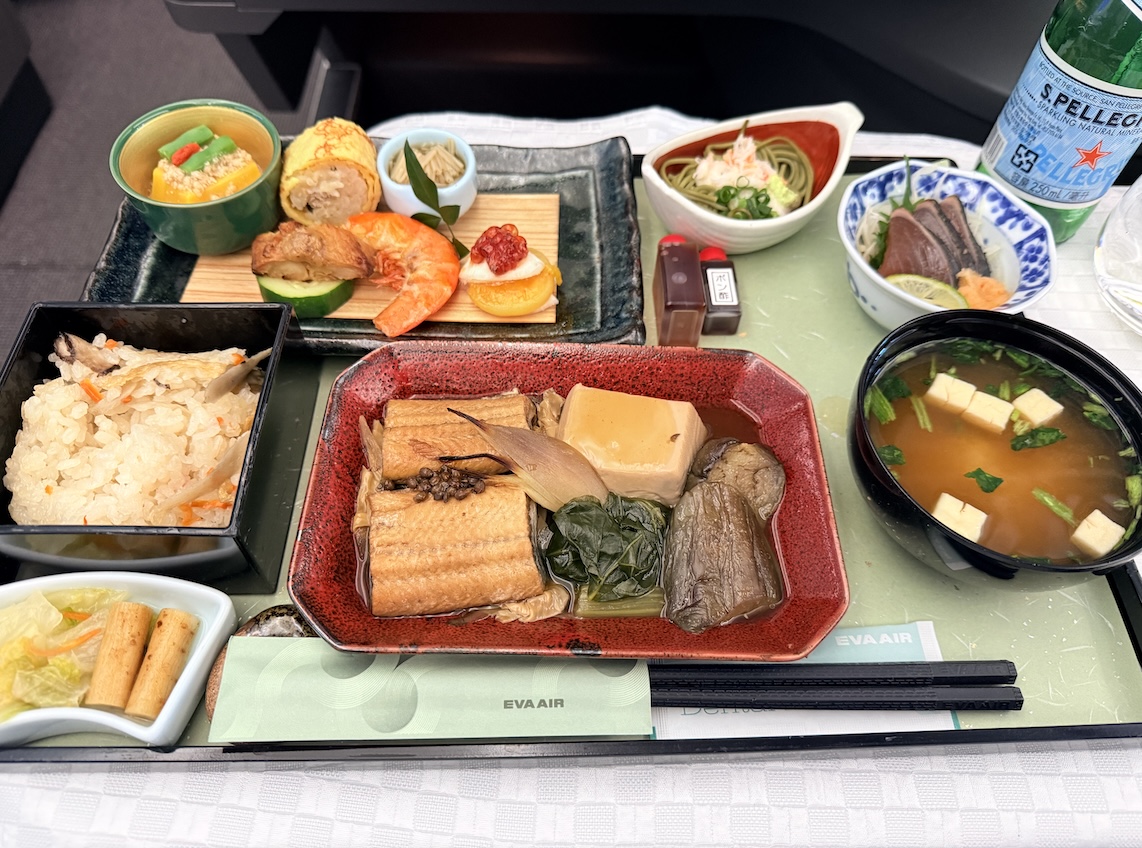 エバー航空ビジネスクラス：機内食（和食メイン：往路）