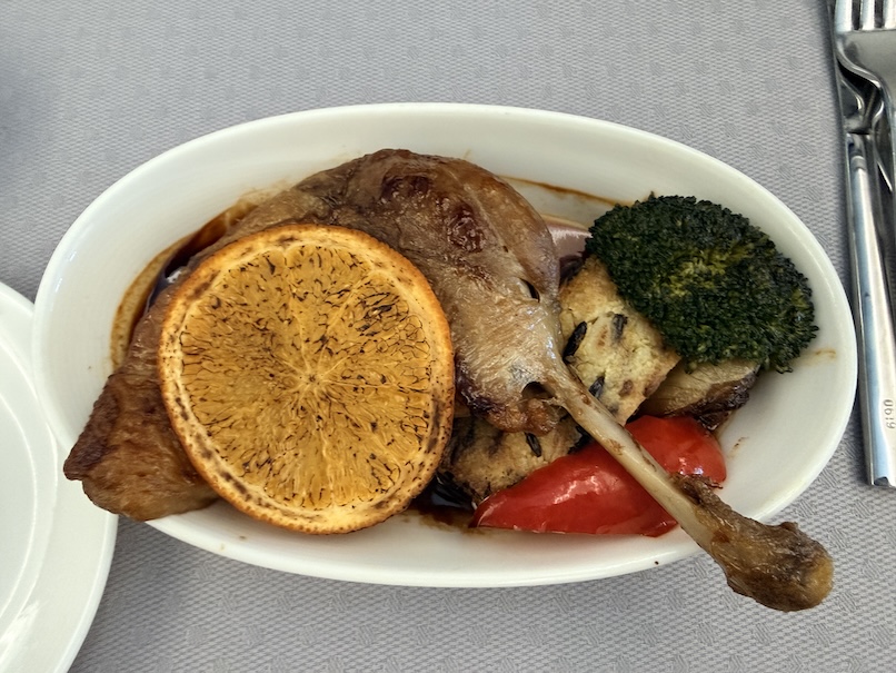 エバー航空ビジネスクラス：機内食（洋食メイン：往路）