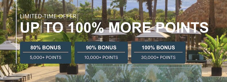 IHGポイント購入セールで100％ボーナス：増量割合