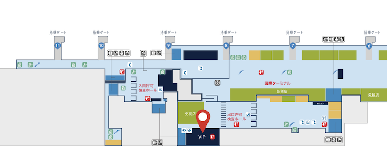 台北松山空港マップ（VIPラウンジ）