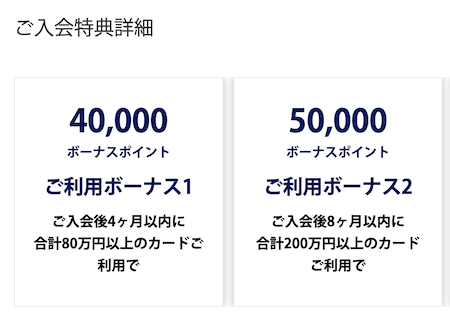 アメックスビジネスゴールドの入会キャンペーン：公式サイト（詳細1）